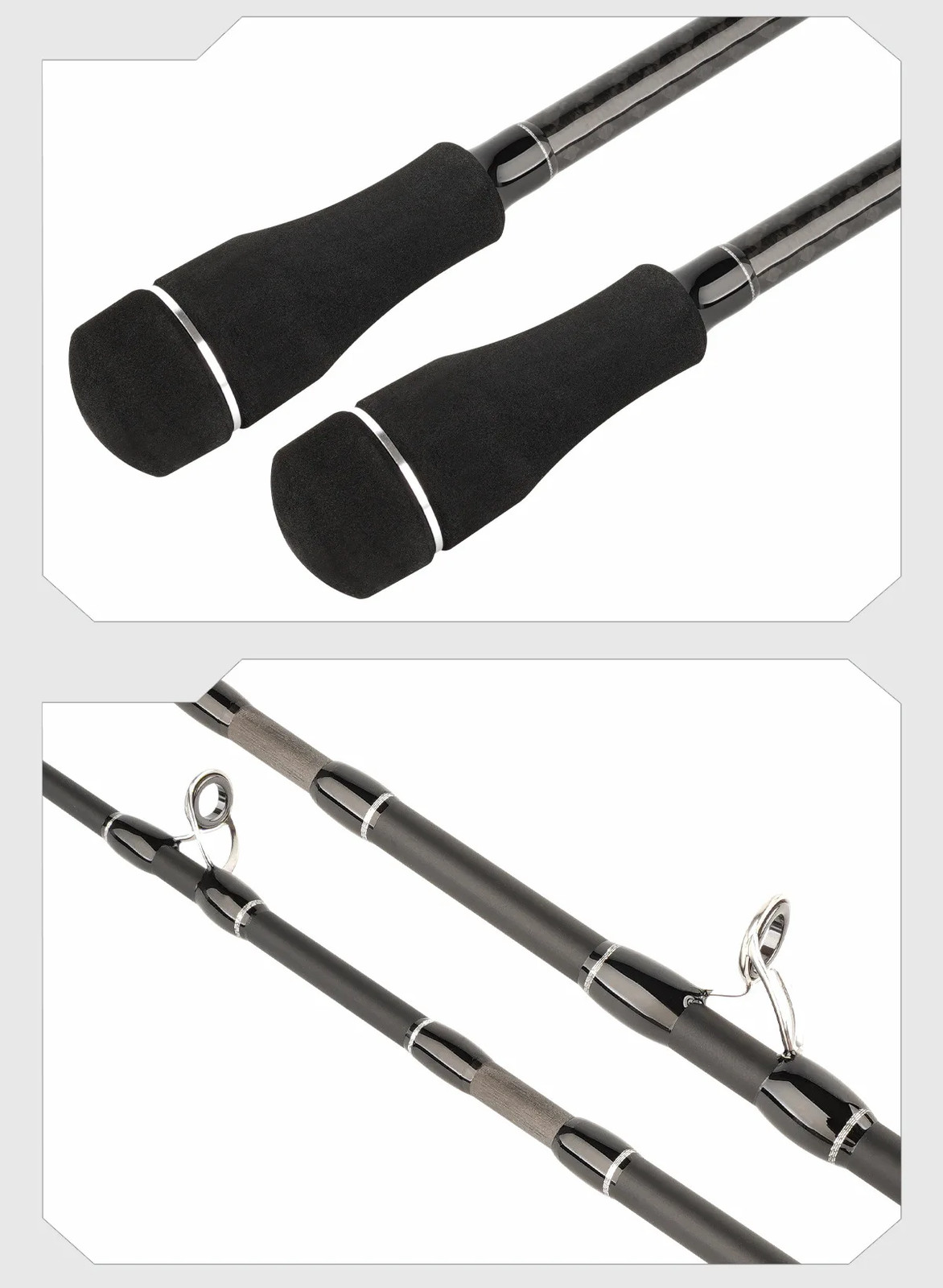 Boat Fishing Rod 3 Section Carbon Portable Travel Slow Jigging Rod Fast Spinning