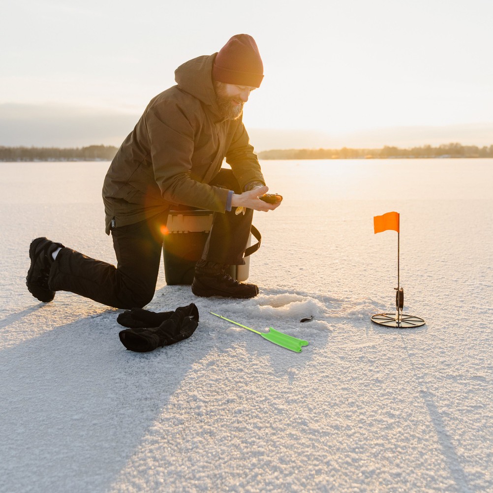 1 Set Portable Winter Ice Fishing Rod Durable Eva PU Outdoor Fishing Pole