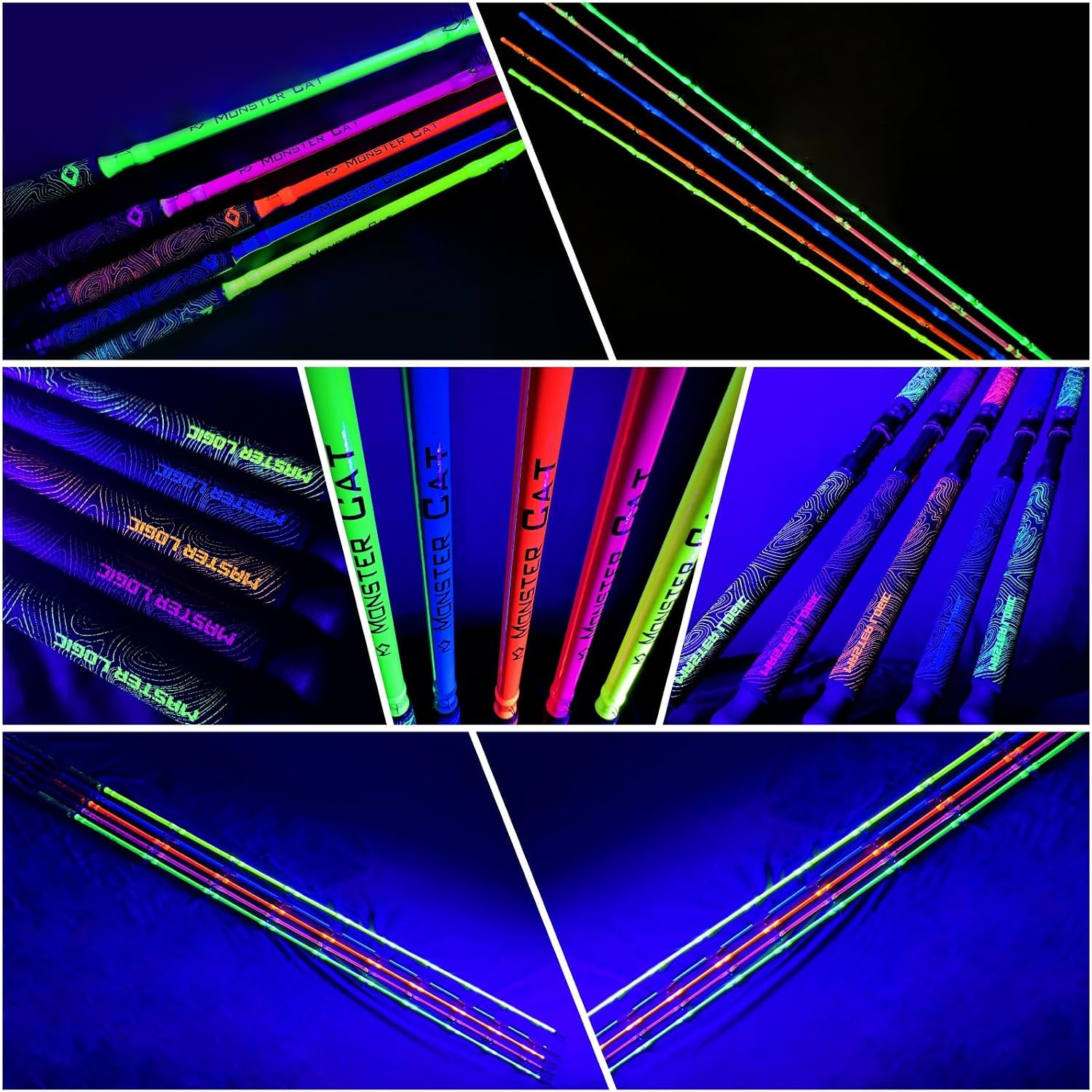 Monster Catfish Casting Rod, 7′ MH Glow-in-Dark 1-Piece | Glow catfish rod