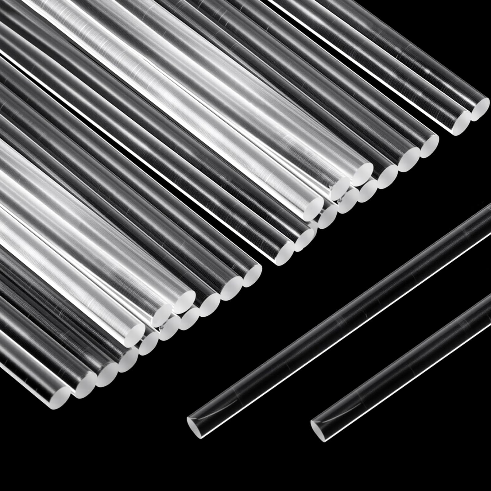 120 PCS Cake Topper Sticks Acrylic Rods 8 Inch For Cake Pops DIY Crafts