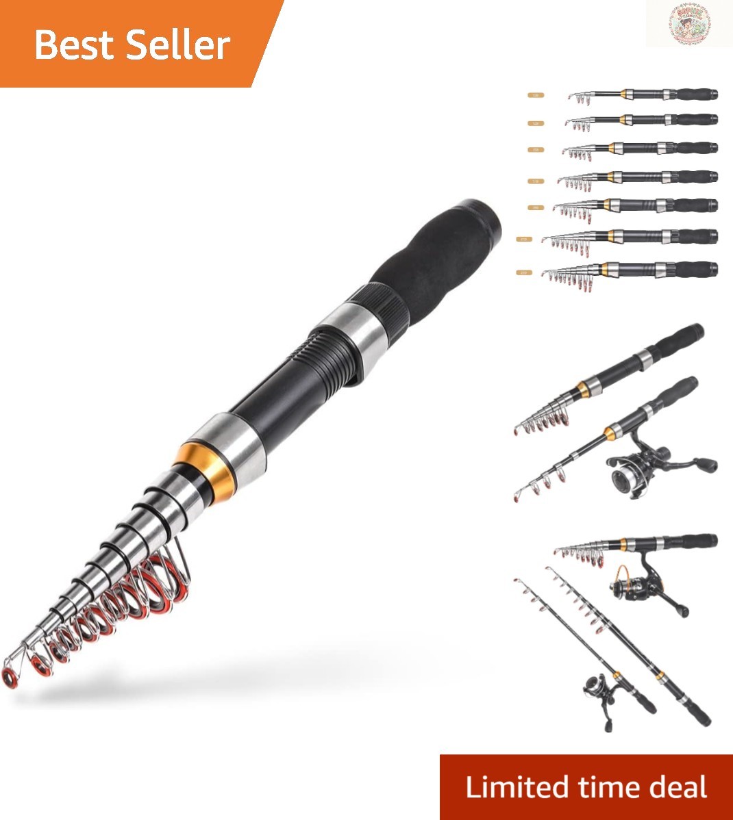 Mini Telescopic Fishing Rod 1.0-2.3m – Lightweight Glass Design for Easy Travel