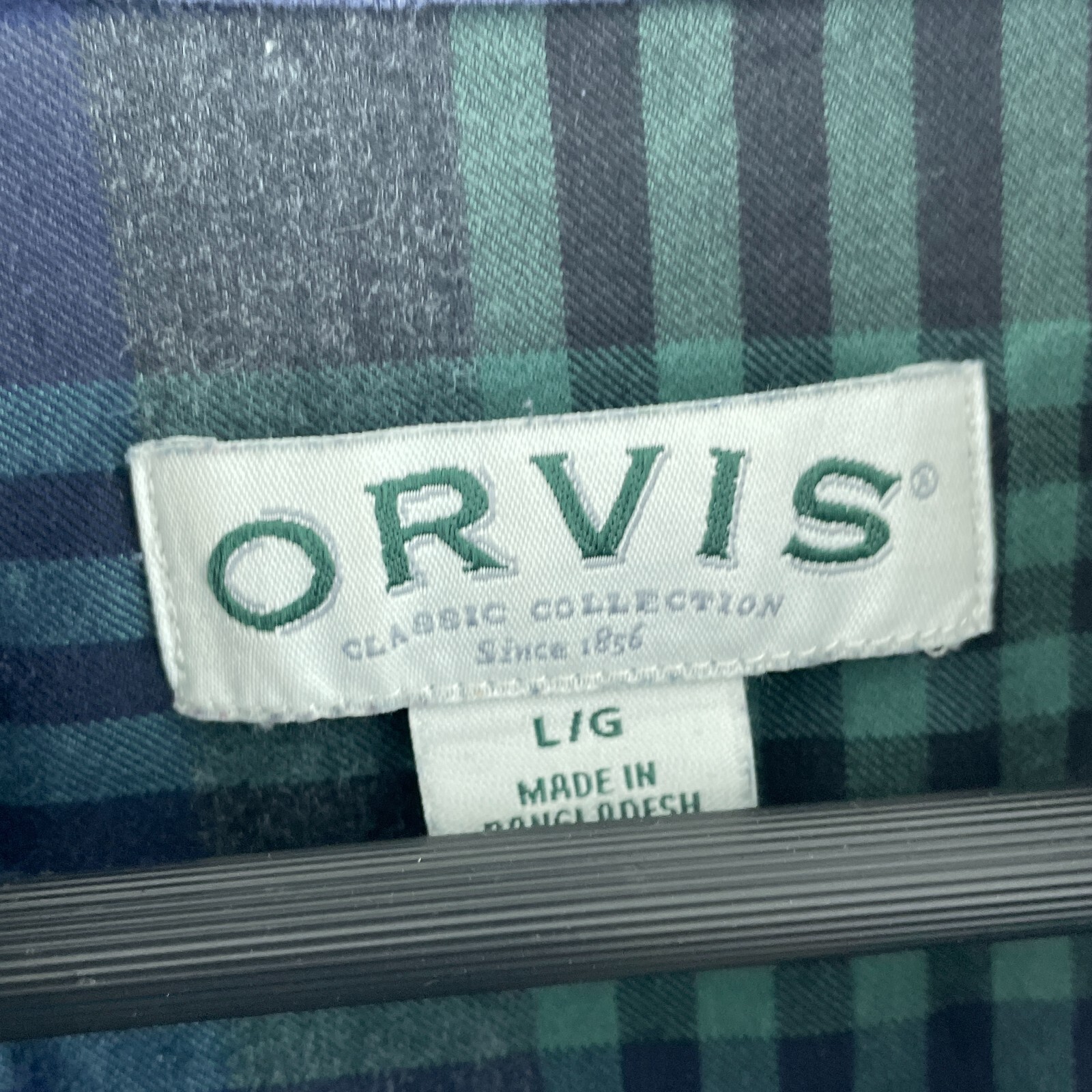 Orvis Plaid Shirt Long Sleeve Button Down Mens L 3368