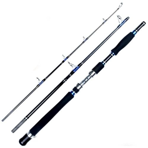 Portable Saltwater Offshore Heavy 3-Piece Spinning Rod 30-50lb Fishing Rod 6 Ft