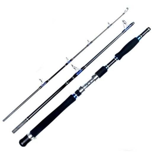 Portable Saltwater Offshore Heavy 3-Piece Spinning Rod 30-50lb Fishing Rod 6 Ft