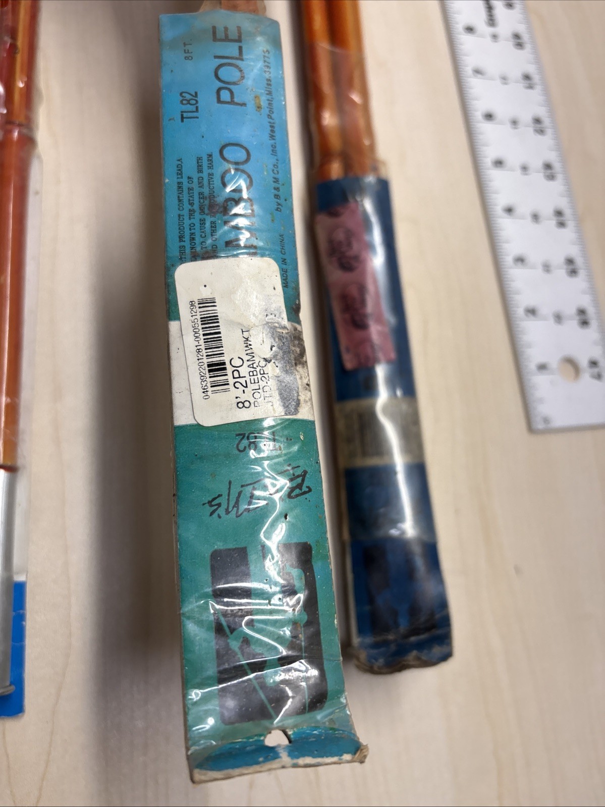 Lot of 3, B’n’M’s 8 & 12 Ft Jointed Bamboo Poles 2&3 Piece, BnMs TL82 L123 READ