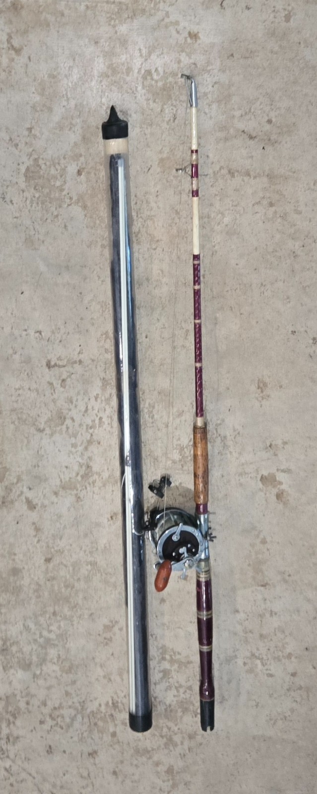 Penn Senator special 113 Kite, Rod, pole Rigged & Ready W/ Double Clips Complete