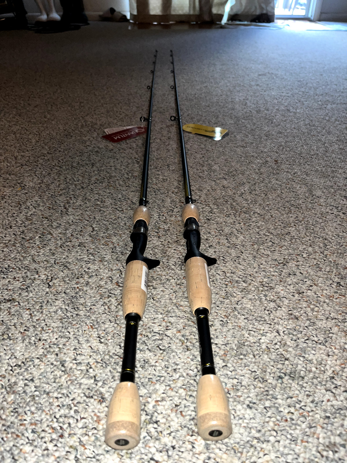2 LOT Quantum QX36 Casting Rod IM7 Graphite Pole Cork Handle 6’6 QX36C661MA