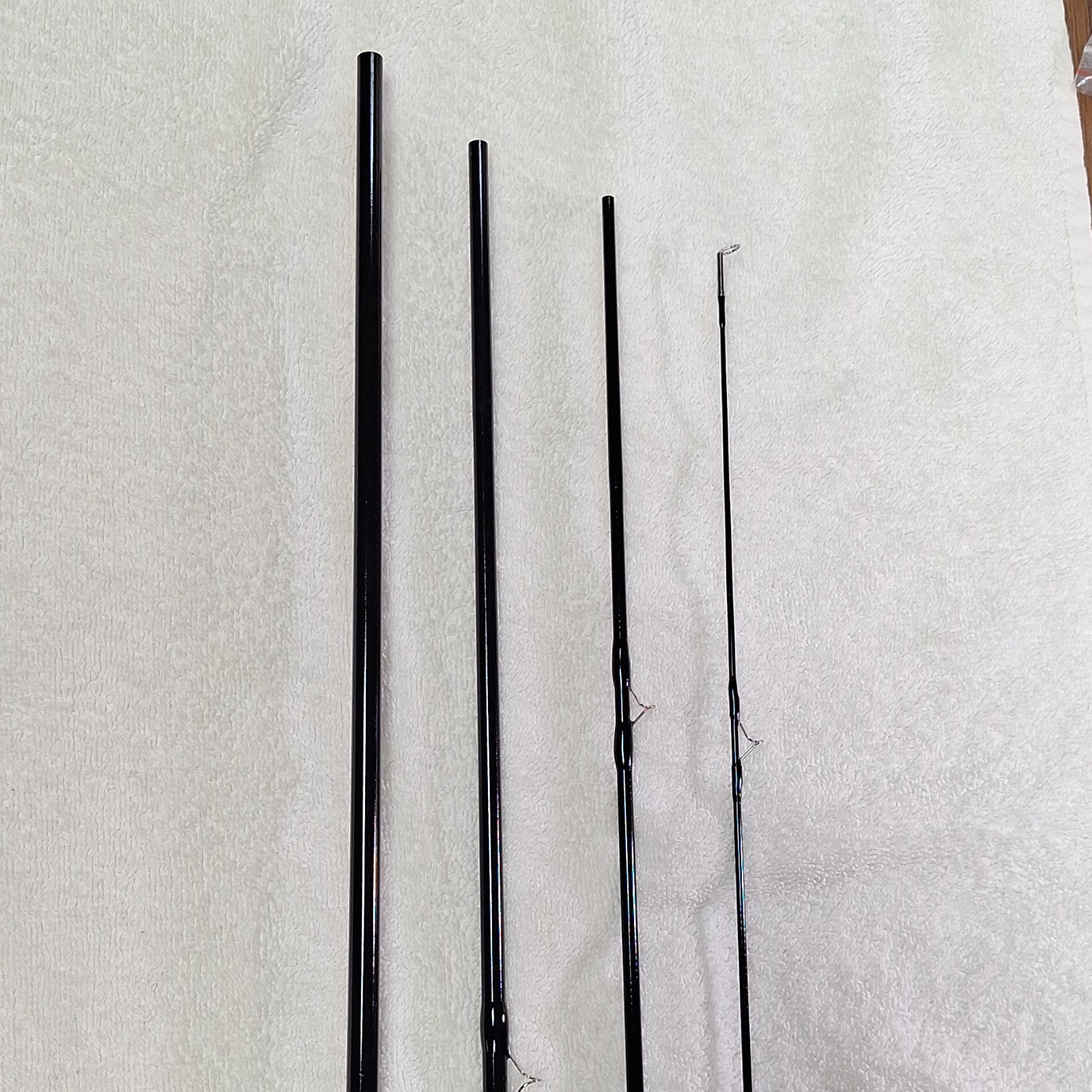 9 ft 7/8wt 4 pc IM6 Graphite Fly Rod Fast Action Full Cork Black 10 Guides