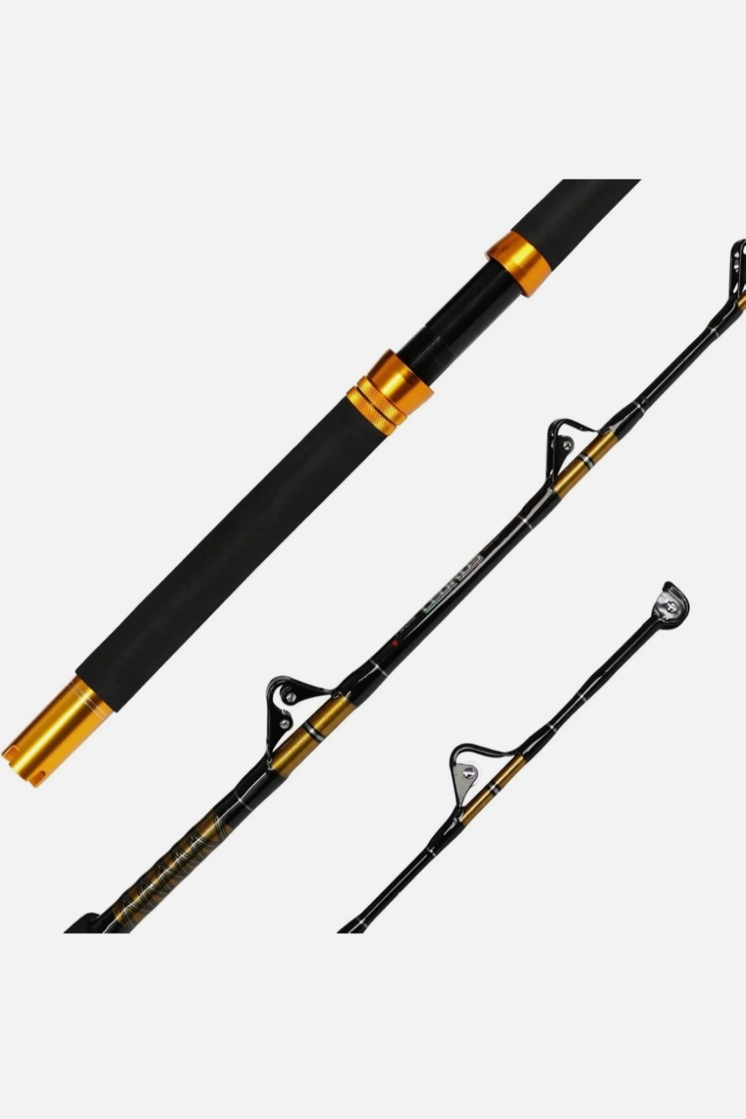 Fiblink Saltwater Fishing Rod 1 Piece Heavy Action Trolling Rod 5′ 6″ 50-80 lbs