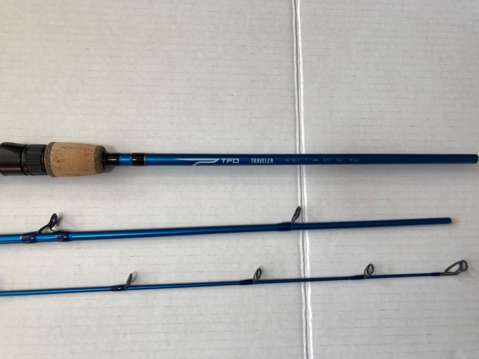 TFO Traveler TRC 705-3 7′ MH 8-17lb 38-1oz MFast Casting Rod Blue