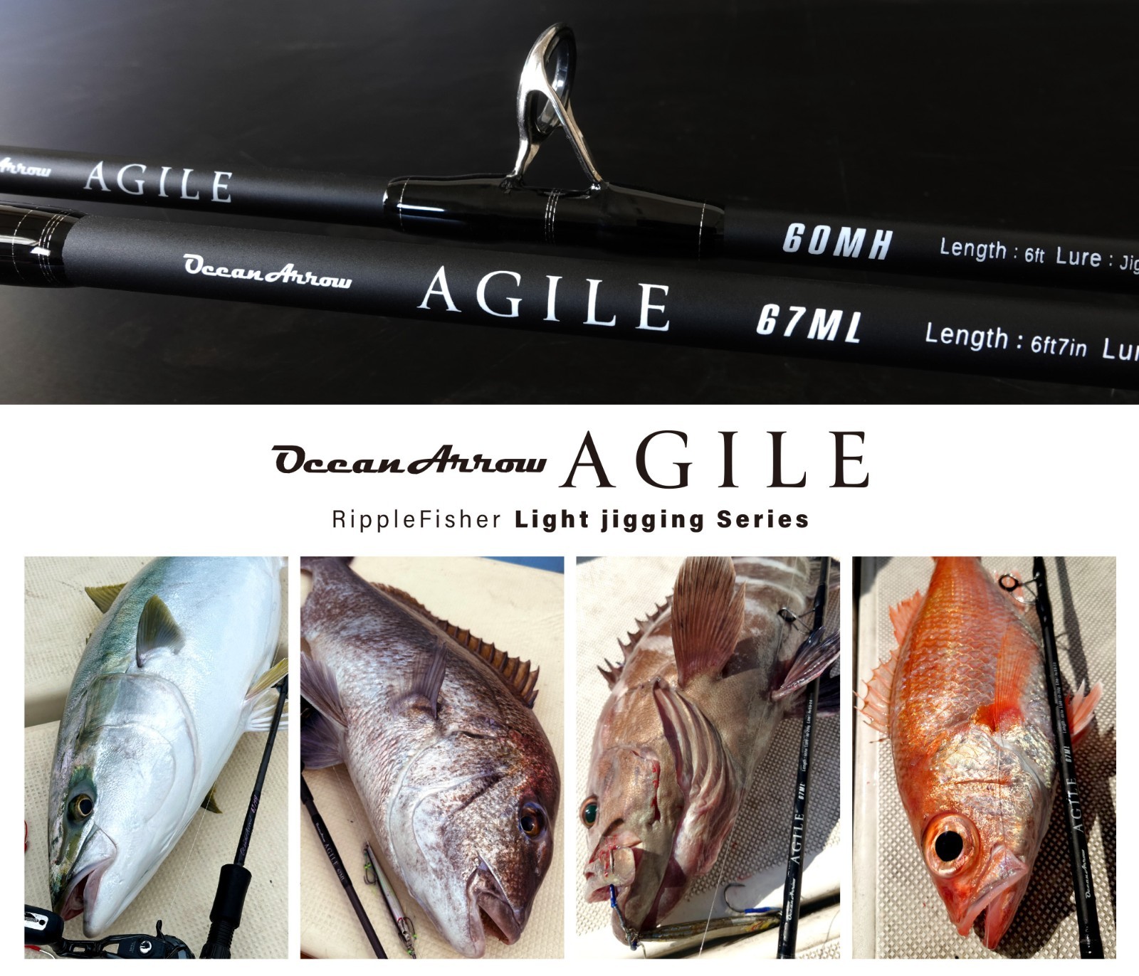 Ripple Fisher Ocean Arrow Agile 60MH Offshore Light Jigging Fishing Rod