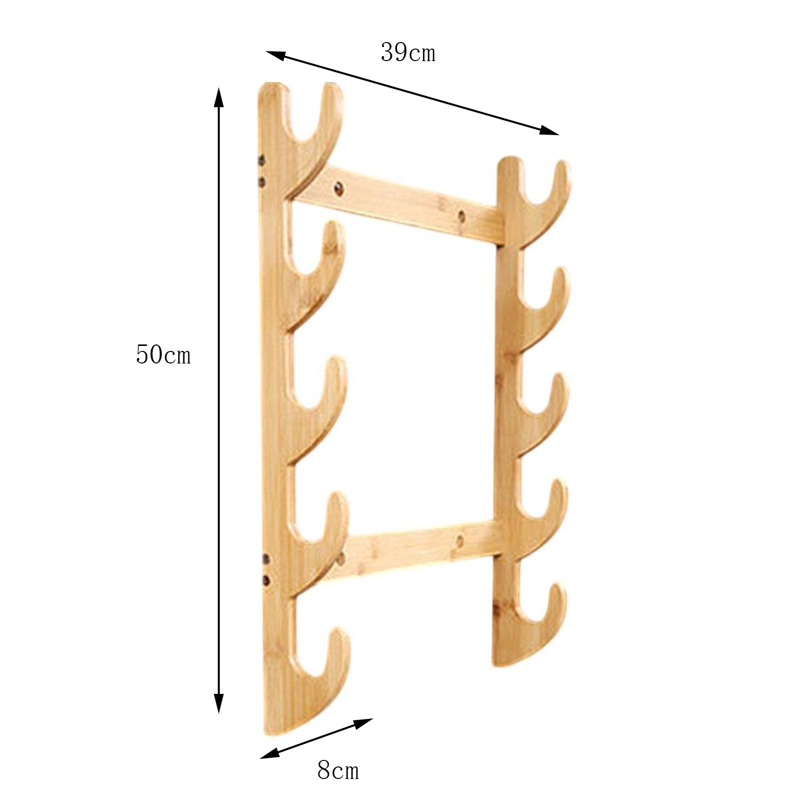 Wooden Wall Mounted Fishing Rod Rack Horizontal Holder for Fishing Gear
