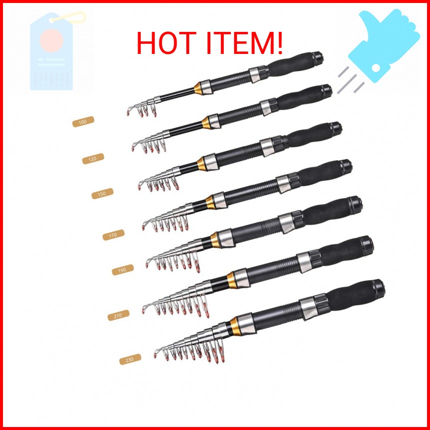 Gigicloud 1PCS Telescopic Fishing Rod 1.0m-2.3m Fishing Pole Glass Rod Super Sho