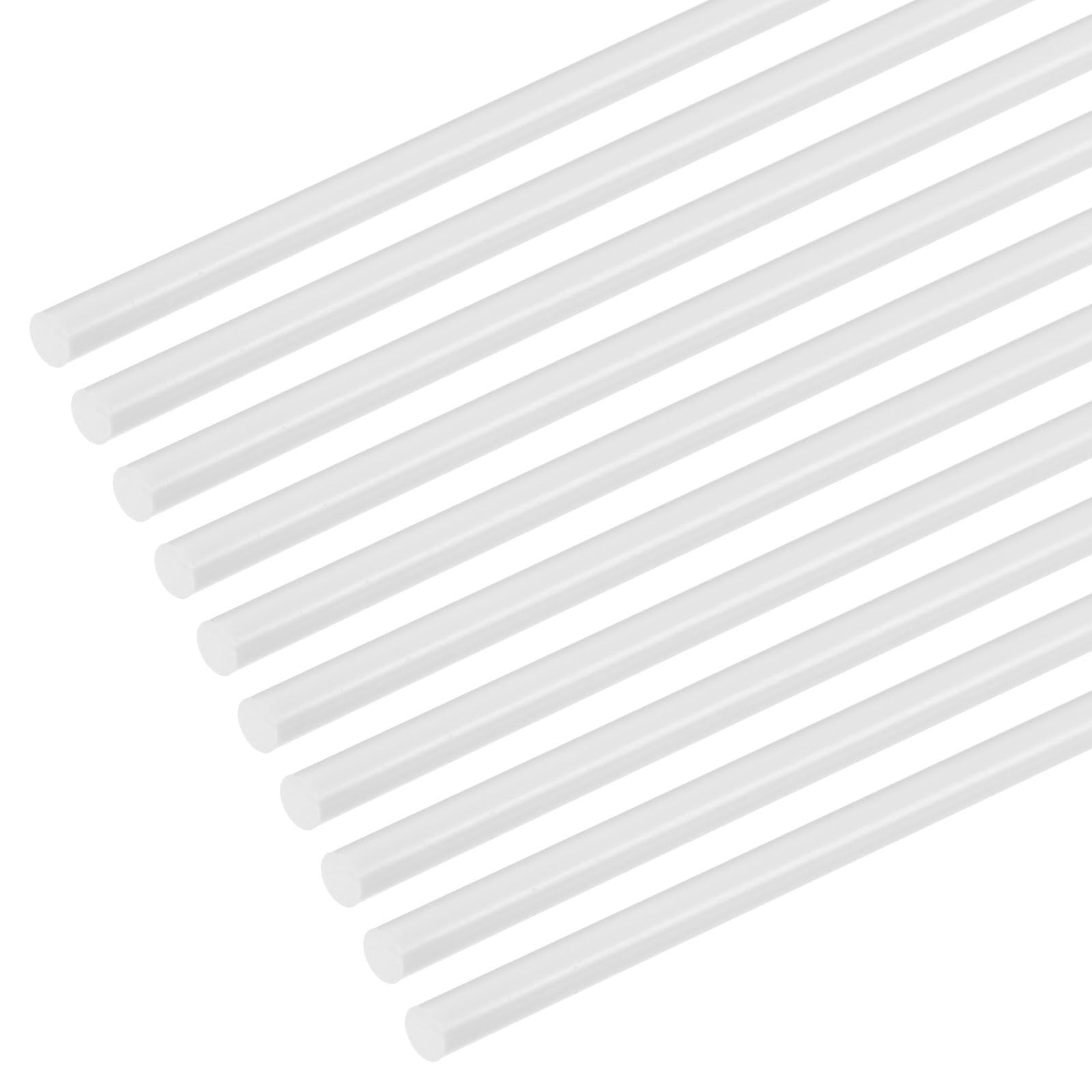 10-Pack Round Plastic Bars Rods, 4mm x 250mm ABS Smooth Plastic Tube Rod for …
