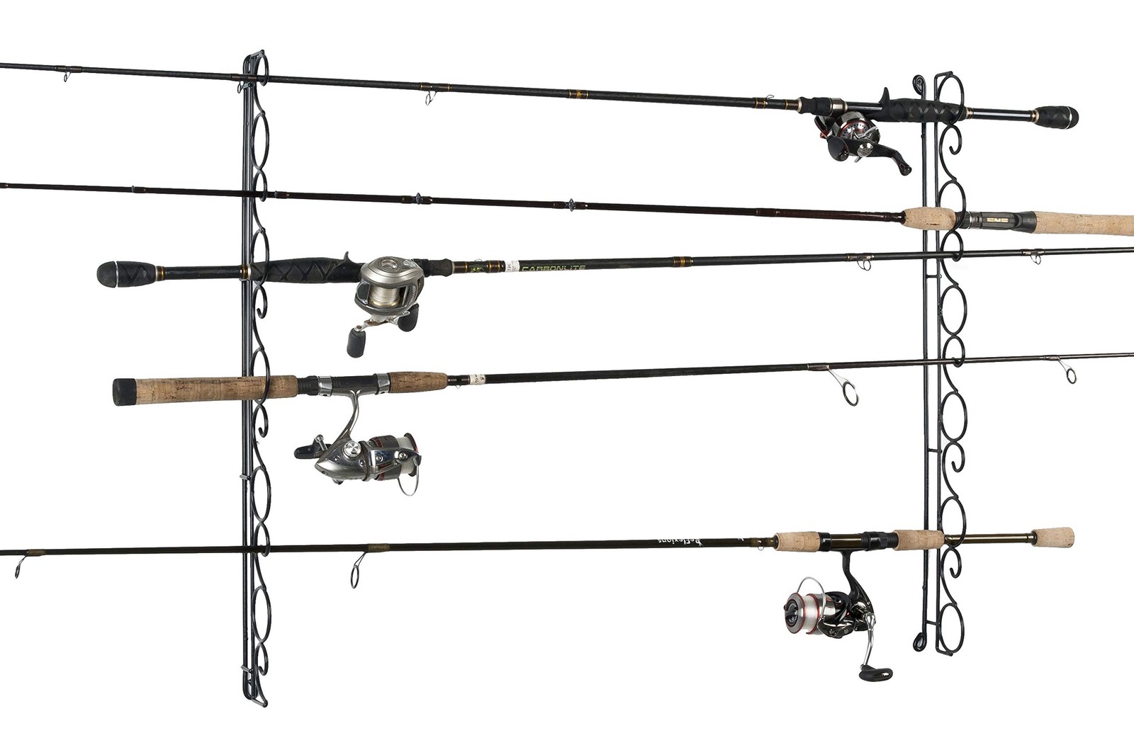 Old Cedar Outfitters Wire Horizonal Ceiling Rack For Fishing Rod Storage Holds