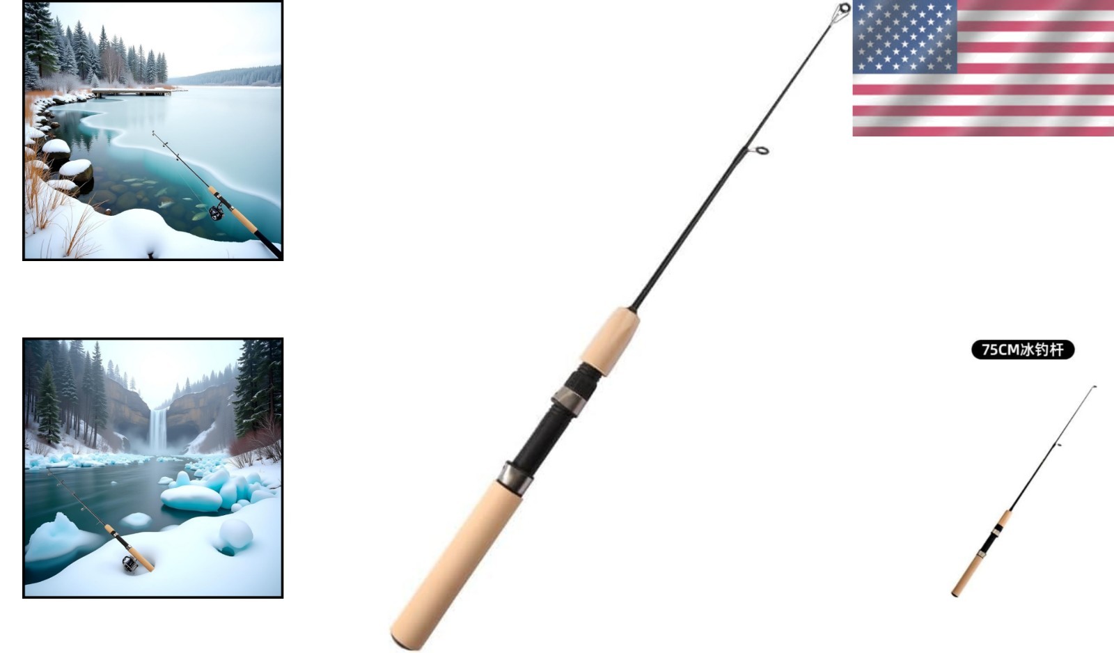 Compact 75cm Telescopic Fishing Rod for Spinning & Casting – Perfect Travel Gift