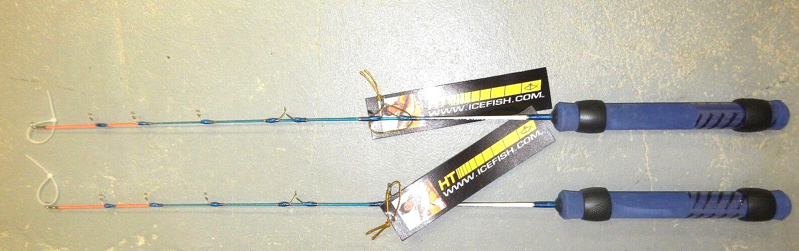 HT Ice Blue Ultra Light Rod, 24″ Long, TWO, Fun to Use for Panfish, Perch #IB-24