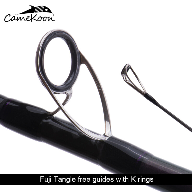 CAMEKOON 2.1M 2.4M 2.7M Carbon 2-Pieces Travel Spinning Casting Boat Fishing Rod