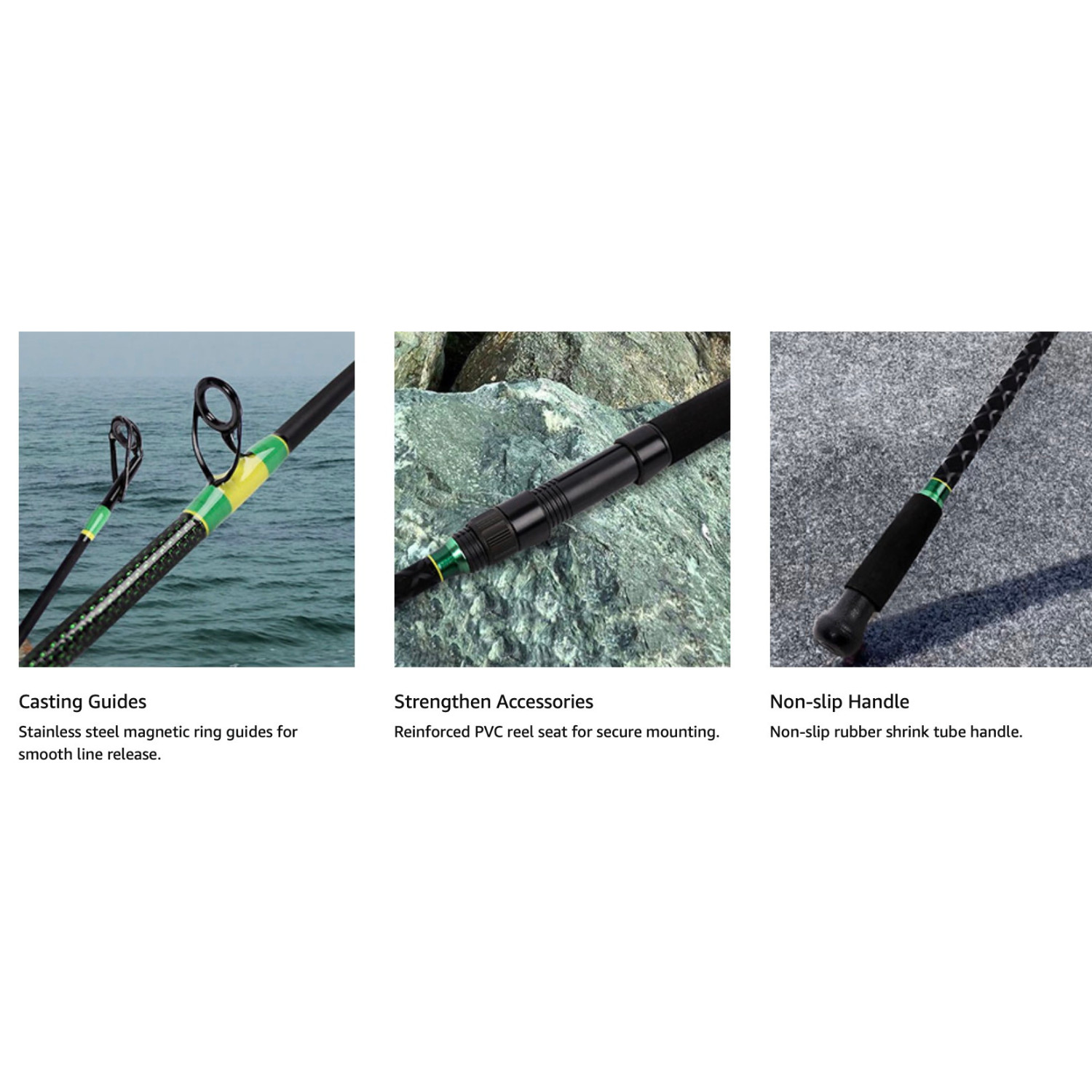 Fiblink 9FT 2-Piece Spinning Rod Saltwater Surf Fishing Carbon Fiber