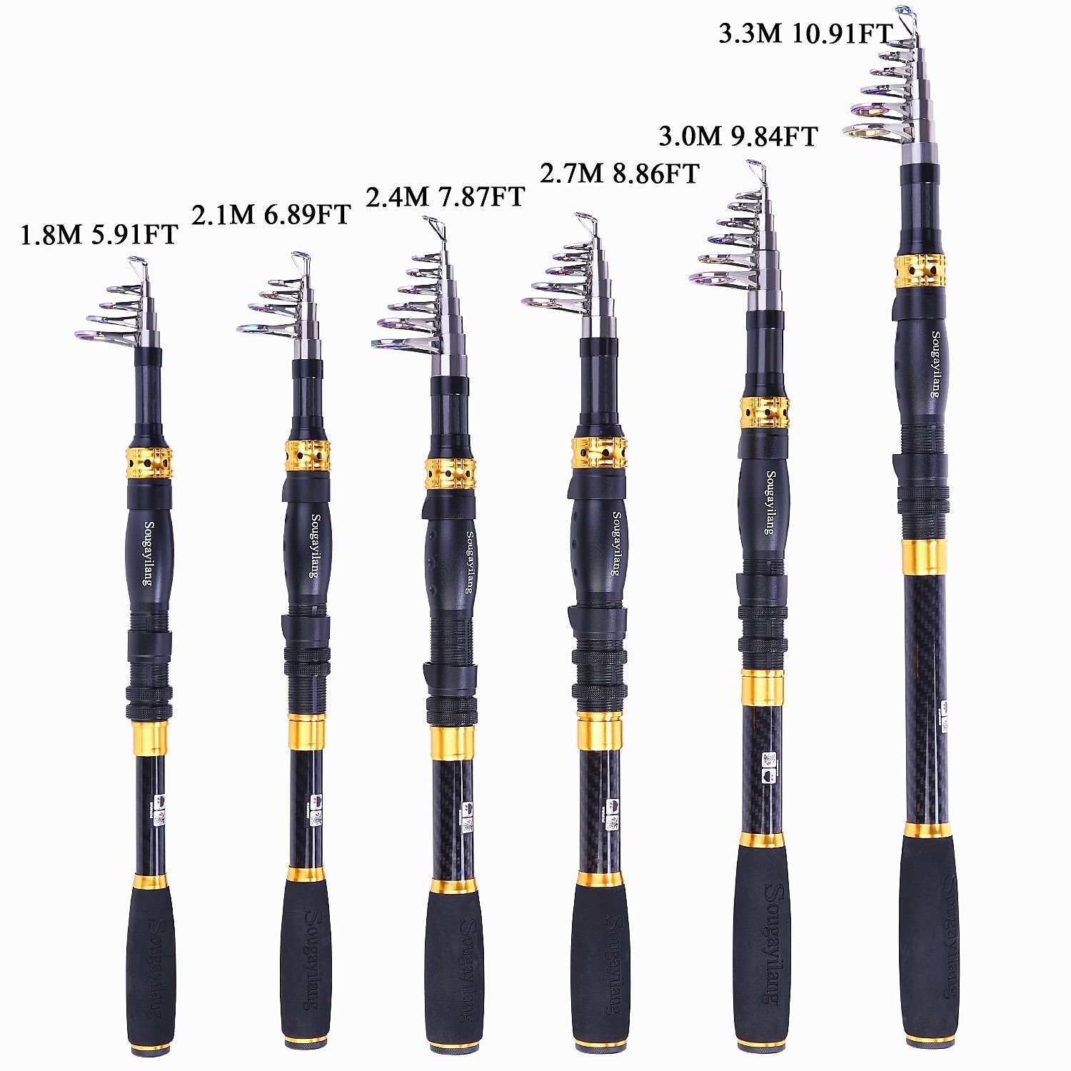 Telescopic Fishing Rod 24 Ton Carbon Fiber Ultralight Fishing Pole with CNC …