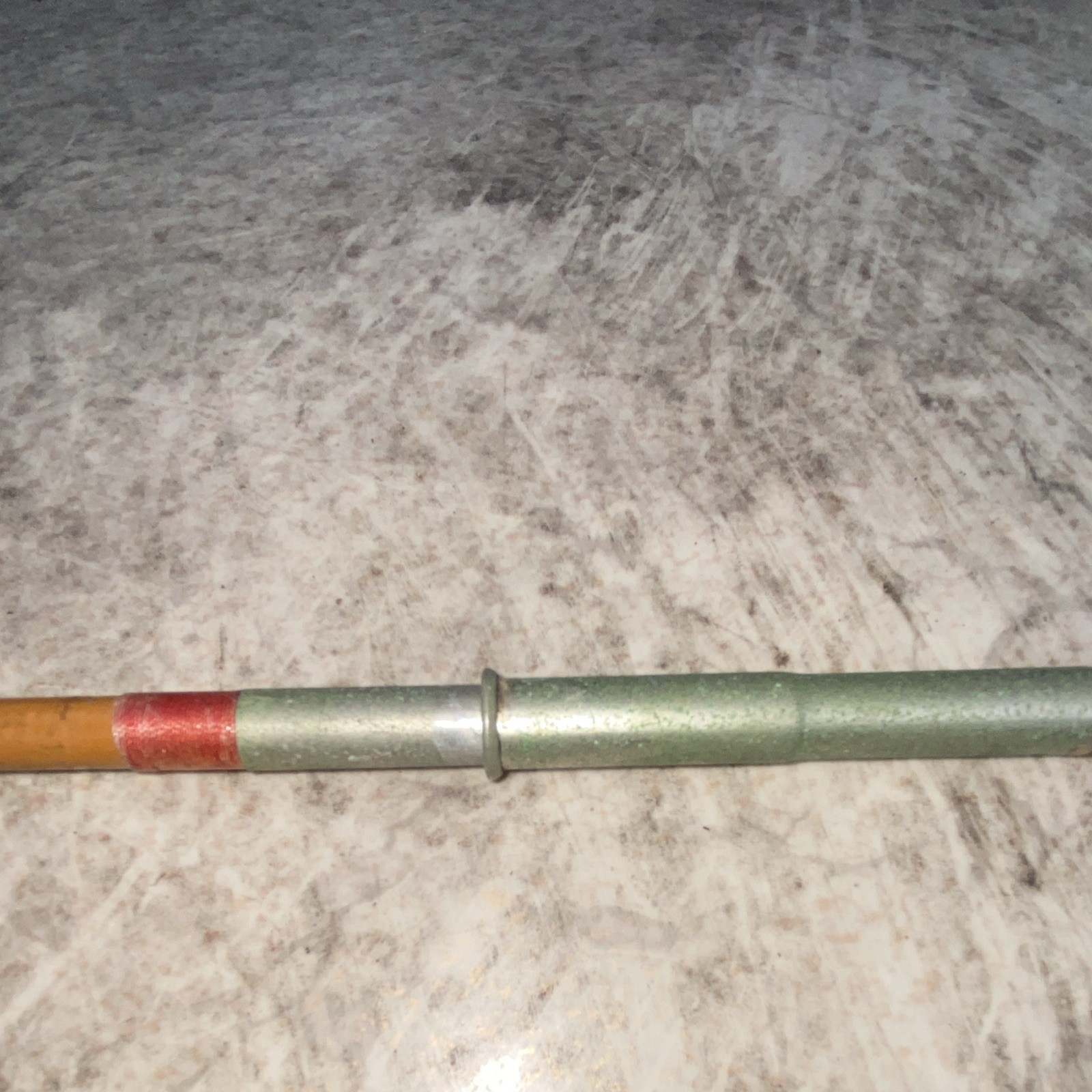 Herters103-He 6’7” Spinning Rod Fiberglass 2pc Cork Handle Brown/Red
