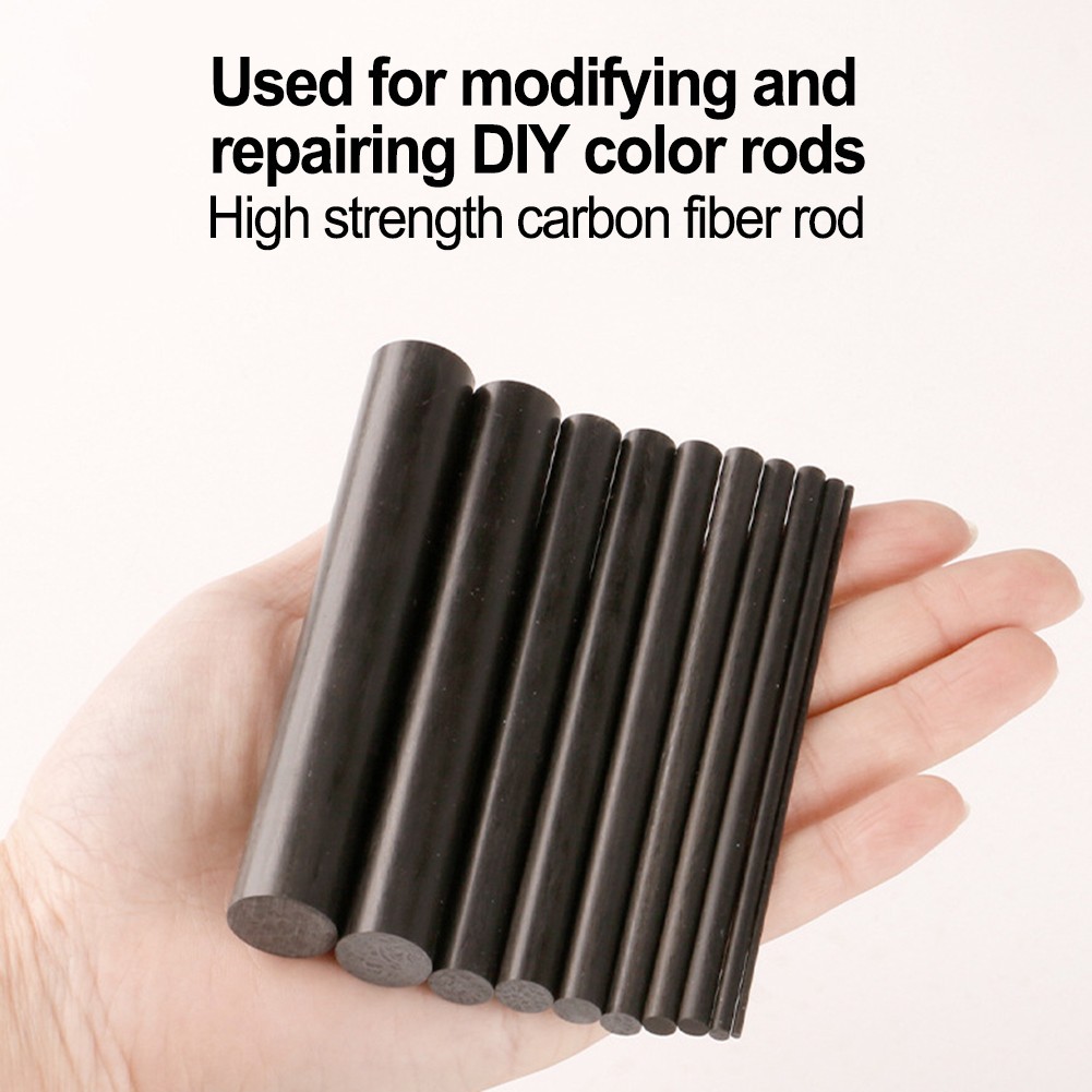 Carbon Fiber Rod Mending Sleeves 1mm-10mm x 10cm for Fishing Rod Restoration