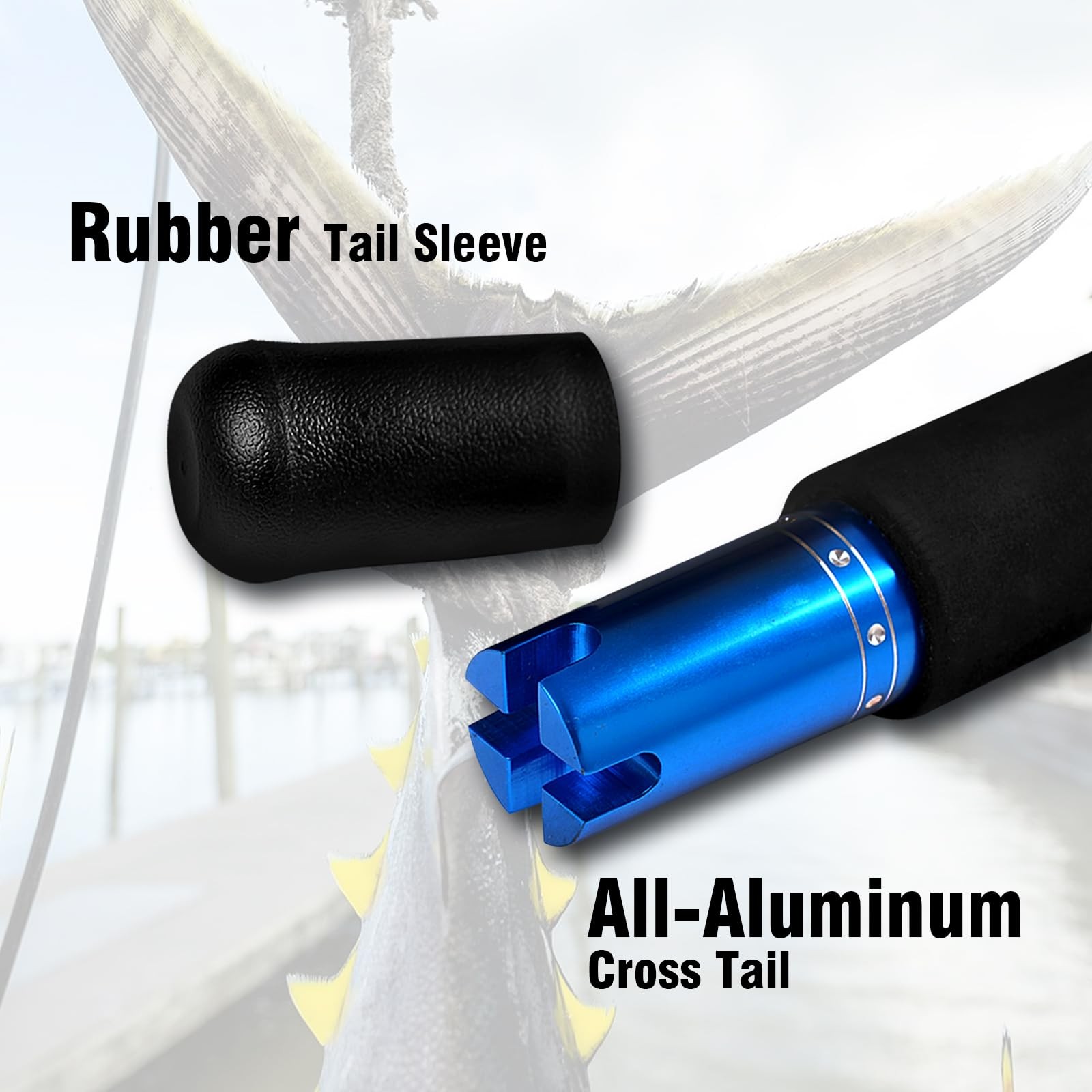 Bent Butt Fishing Rod 2-Piece Saltwater Offshore Trolling Rod Big Game Roller…