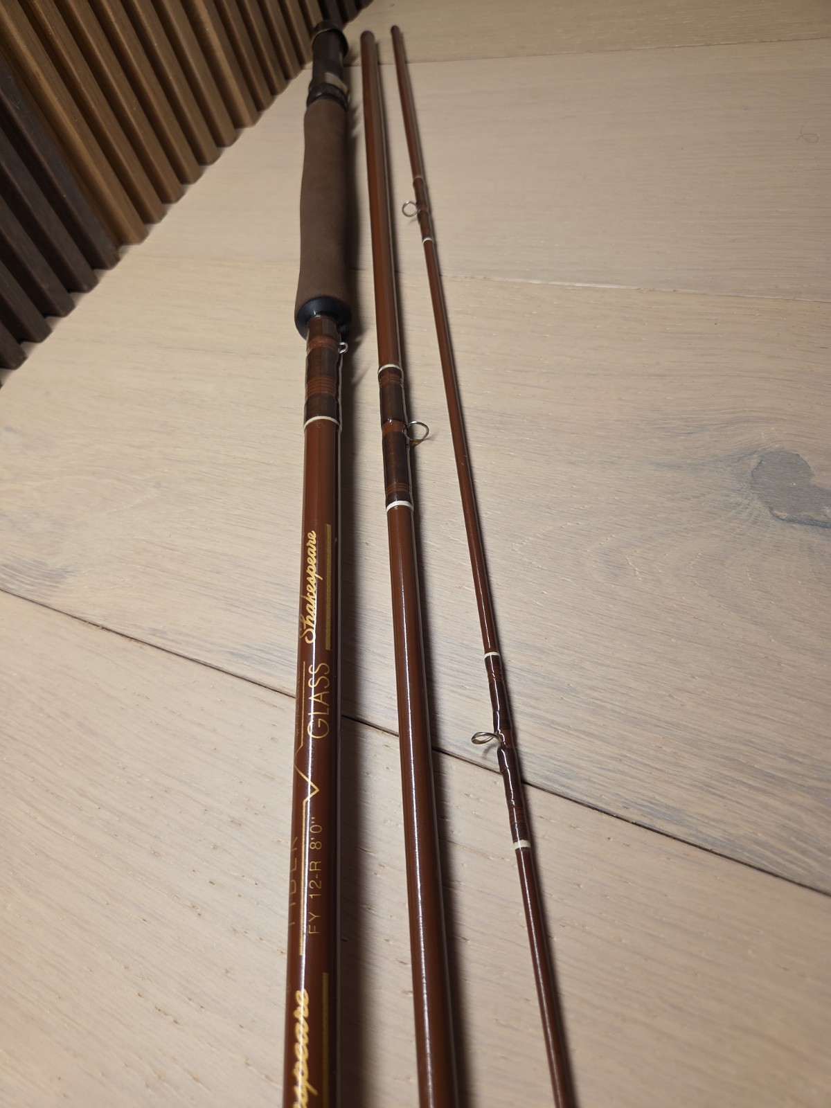 Shakespeare Classic FY12-R 8ft 3pc Fly Rod Medium Fiberglass Brown
