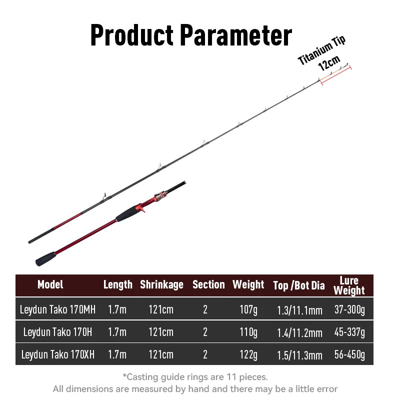 Octopus Jigging Rod 1.7M Carbon H Power Boat Fishing Rod Squid Cuttlefish