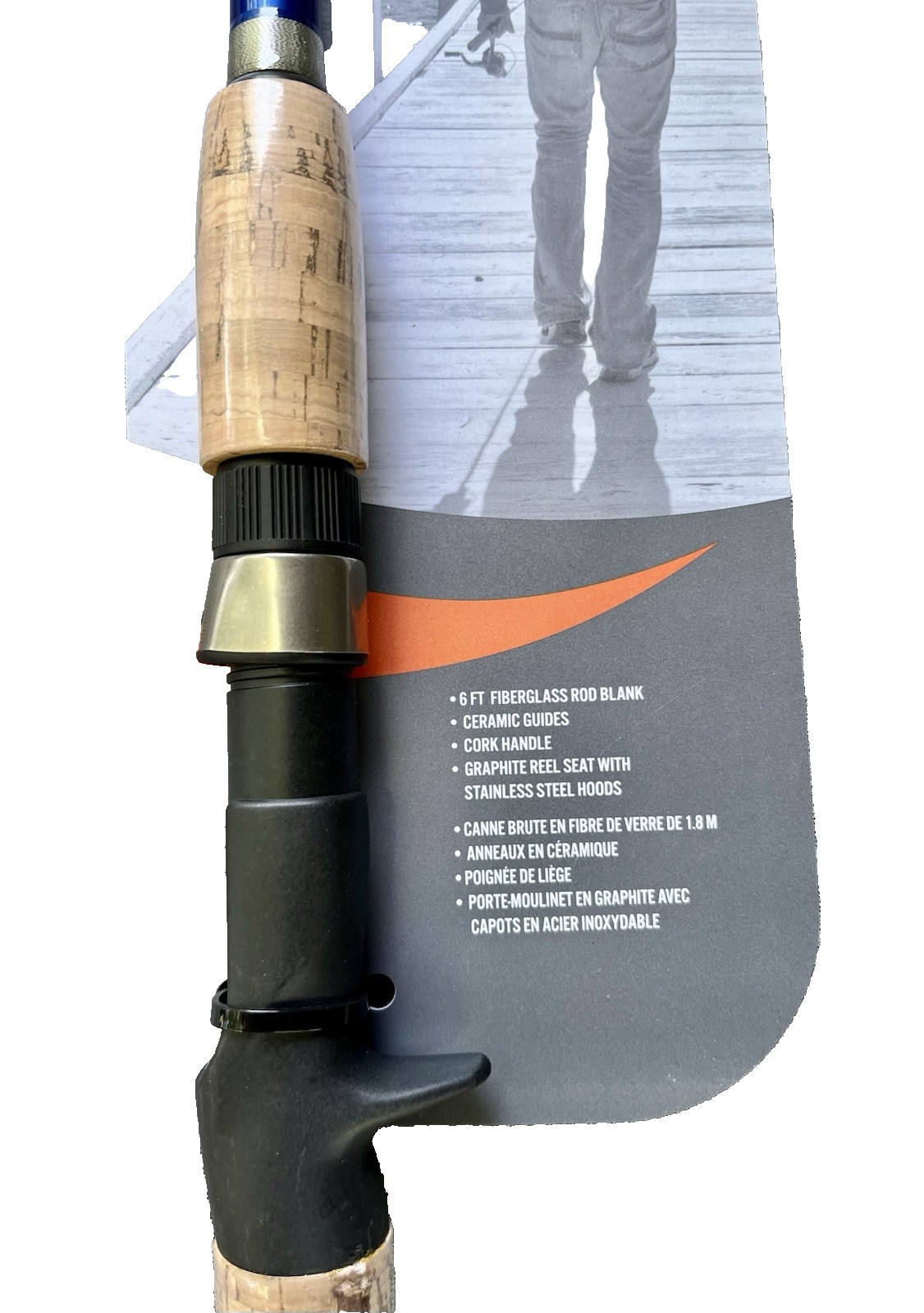 NEW South Bend Proton Telescopic Spinning Fishing med Rod 6′ ft w cork handle