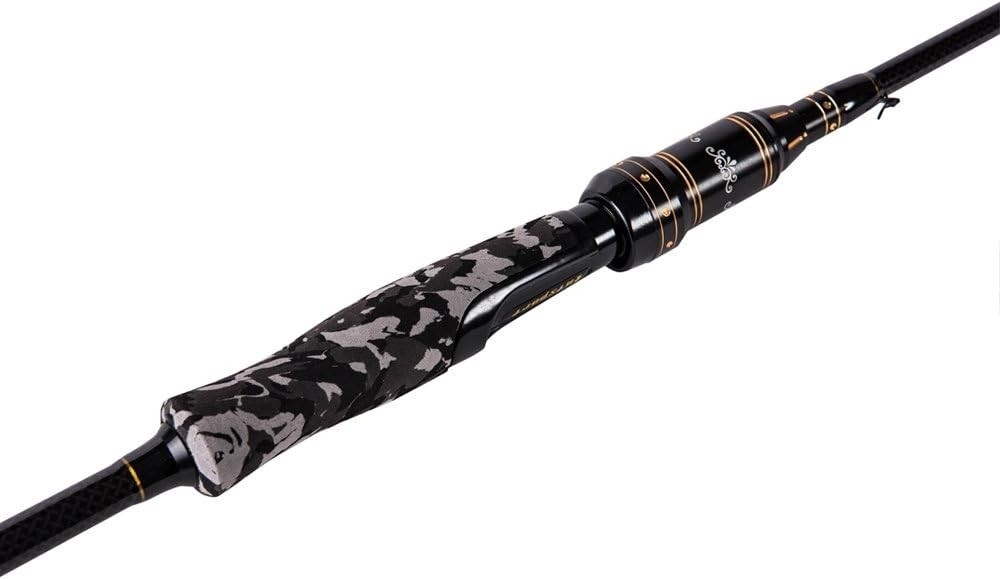 7′ Carbon Fiber Spinning Rod – 2 Piece with Medium Tips for Bass Fishing