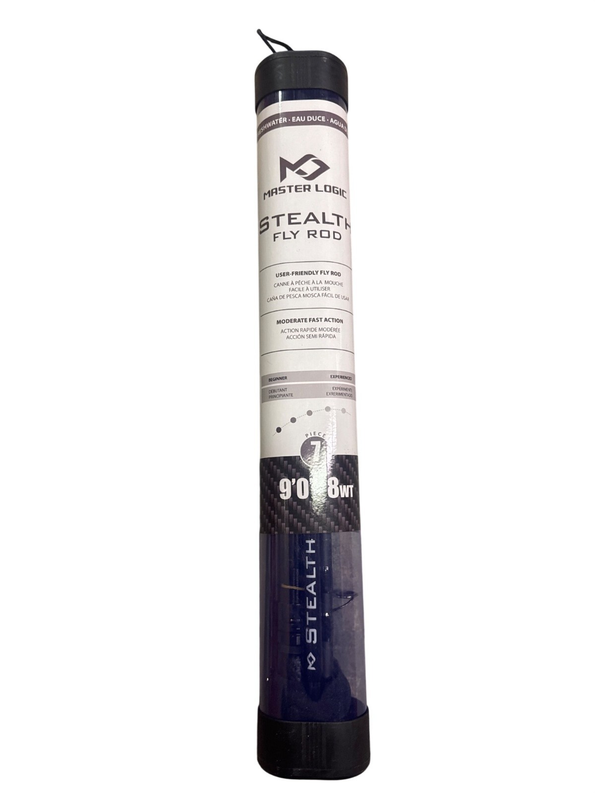 Master Logic Stealth Fly Rod 7-Piece 90″ 8wt Moderate Fast Action Carbon Blank