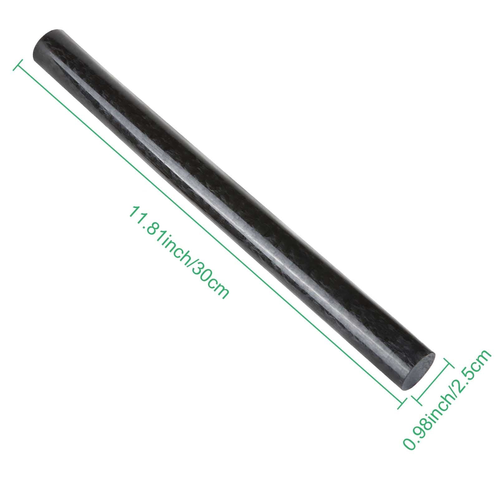 Round Acetal Copolymer Rods 1×12 Inch Opaque Black Plastic Delrin 4 PCS