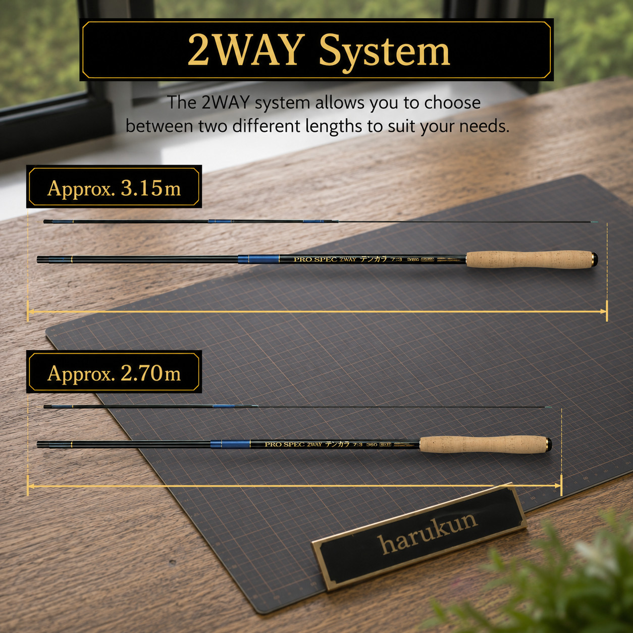Uzaki Nissin PRO SPEC 2 WAY Tenkara 6:4 Action 320 Tenkara Rod New