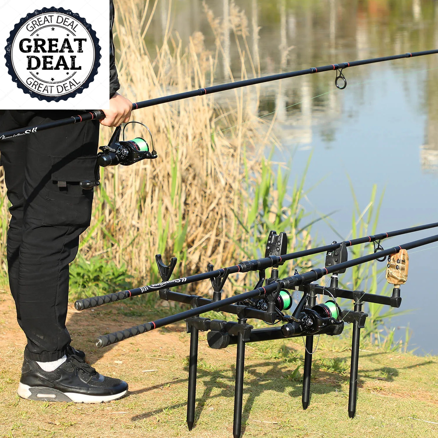 Carp Fishing Rod Feeder Hard Carbon Fiber Travel Fishing Pole Spinning Grip NEWW
