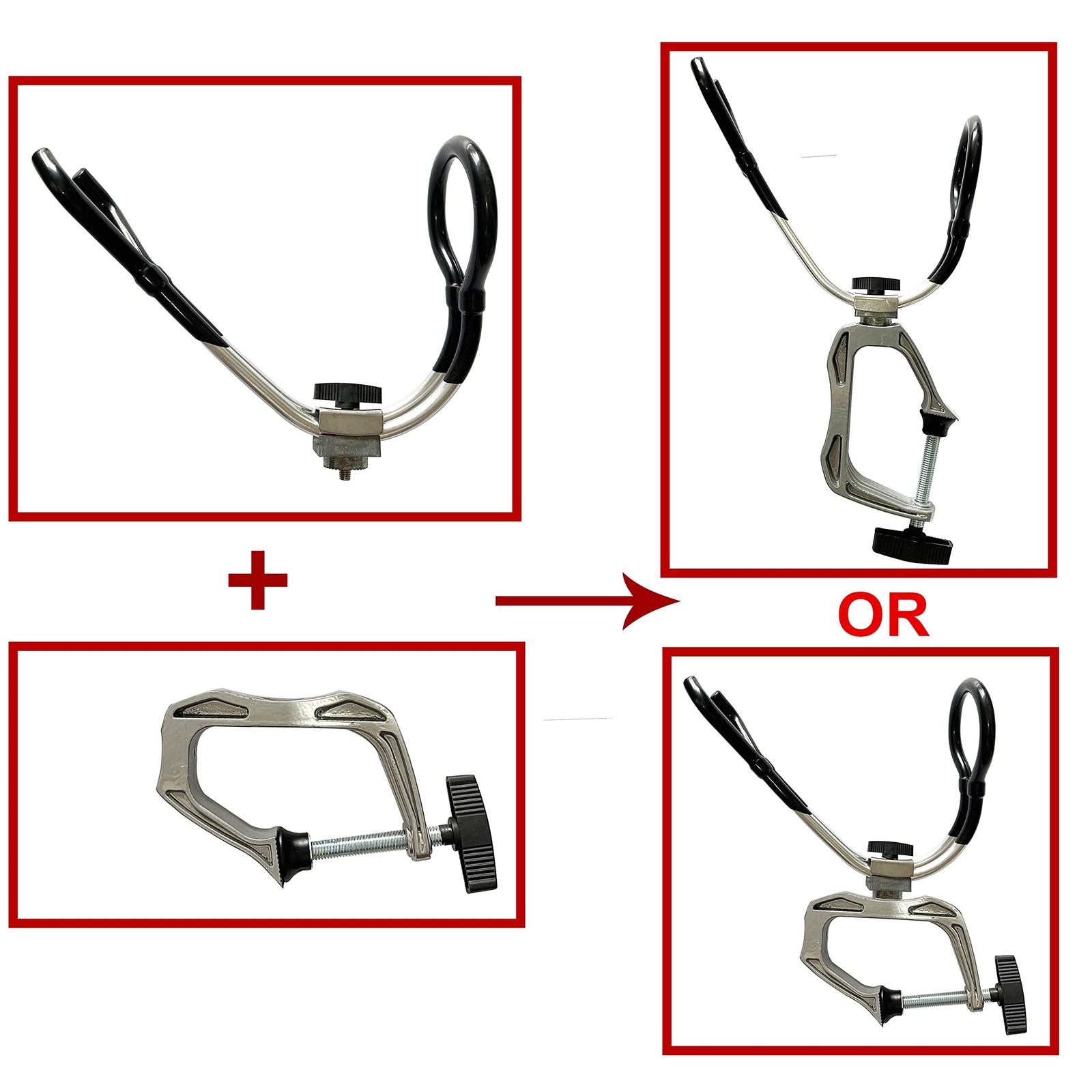 HiUmi Heavy Duty Boat Marine Aluminium Alloy Fishing Rod Pole Stand Bracket S…