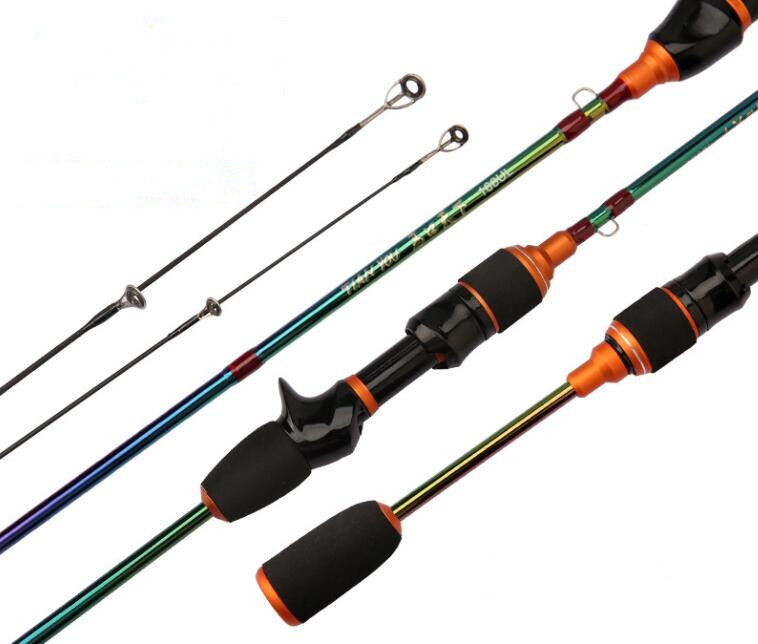Fishing Spinning Rod 1.68M/1.8M Carbon Fiber Two Solid Tips Casting Fishing Rod