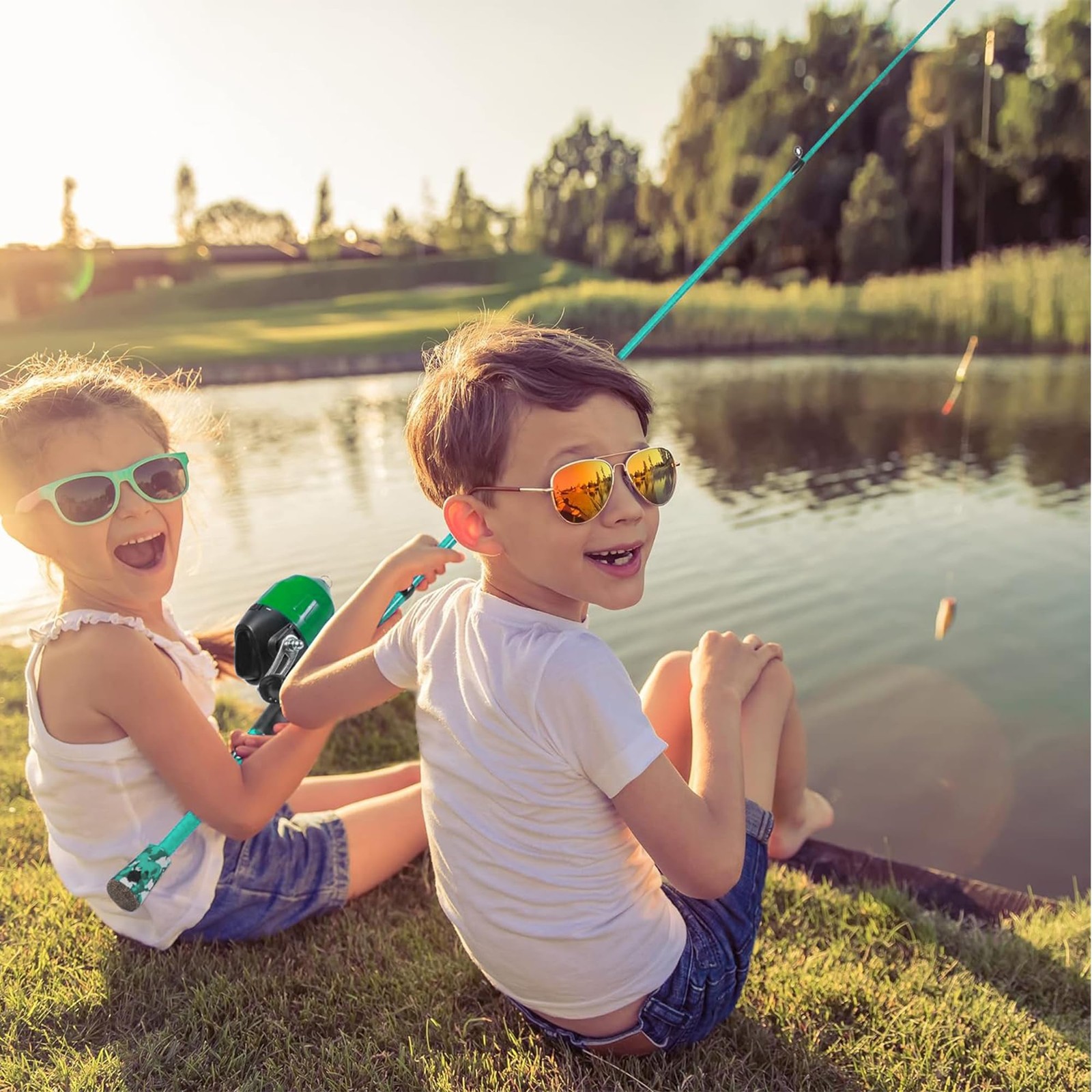 Kids Fishing Pole Kit Set – Portable Telescopic Rod & Reel Combo for Boys & Girl