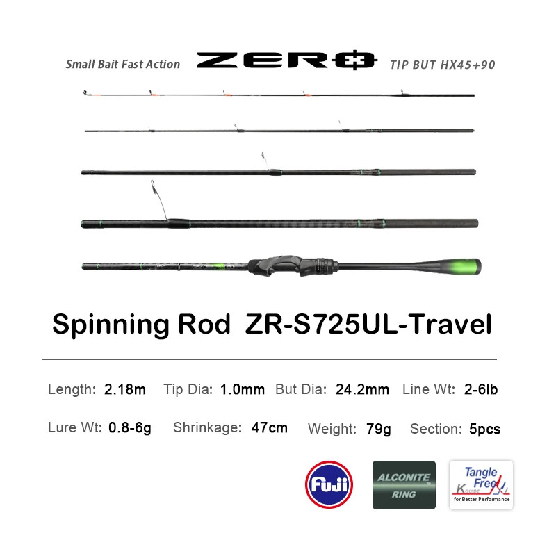 PURELURE ZERO Small Bait Rod High Carbon Long Casting UL Trout Stream