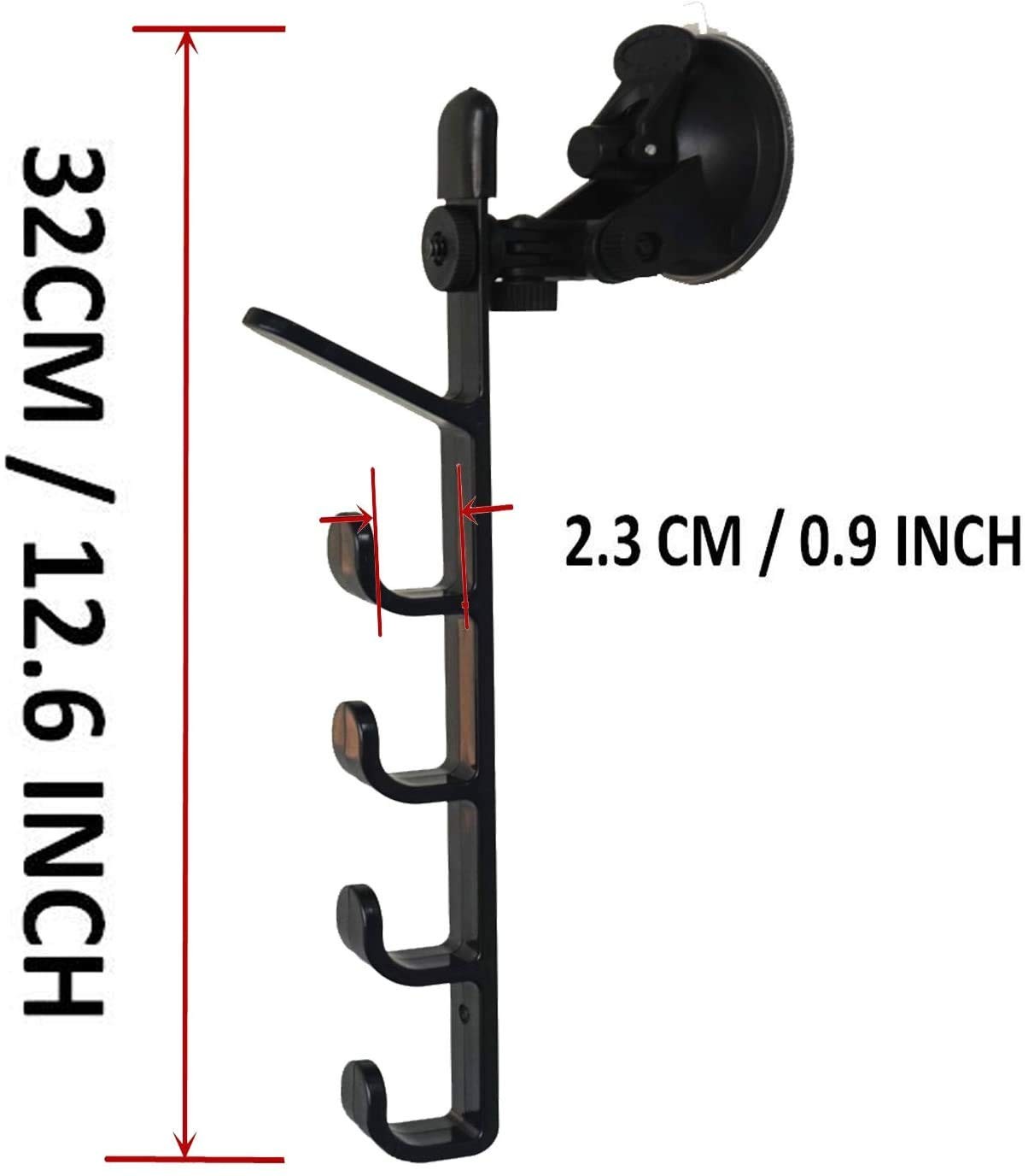 Adjustable Fishing Pole Rack & Holder – Vehicle & Boat Storage for Car, Black