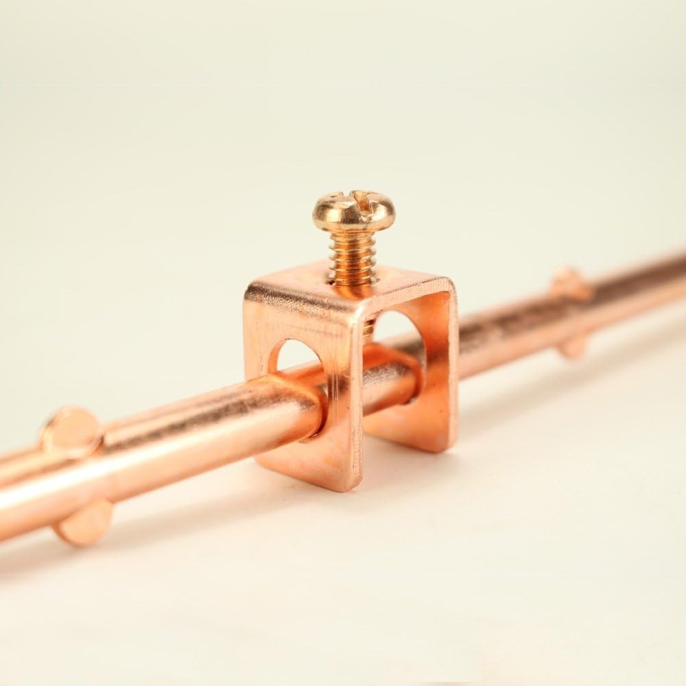 4ft Copper Ground Rod | Quick Installation Wire Clamp – Outdoor Use