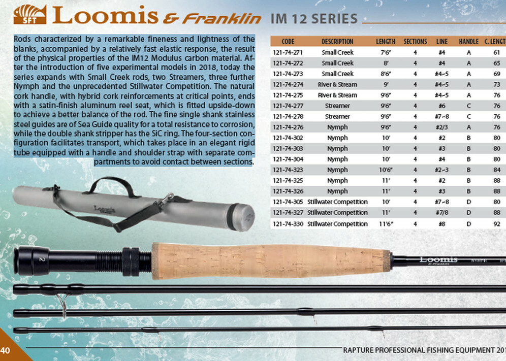 IM12 carbon Loomis and Franklin French leader Nymph fly rods 9ft -11ft 2 wt- 4wt