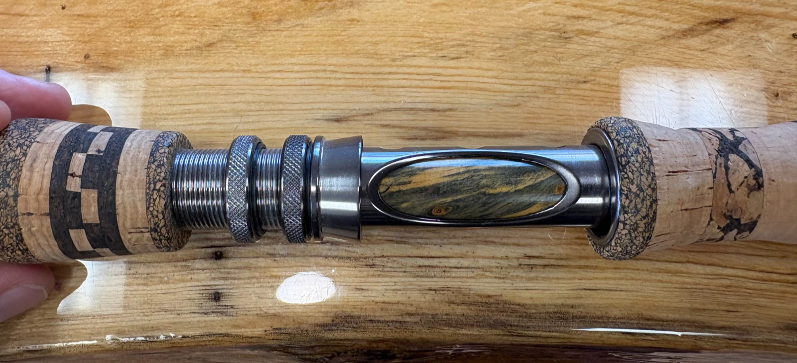 OSLER CUSTOM RODS MADE BY JAY OLSER -ABALONE SHELL INLAY-($849 NEW)
