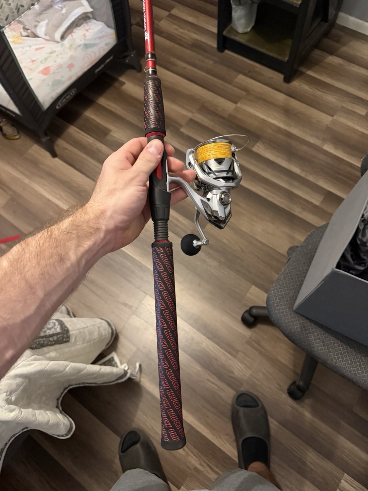 Shimano Stradic 5k On A Dark Matter Psychedelic Spinning Rod