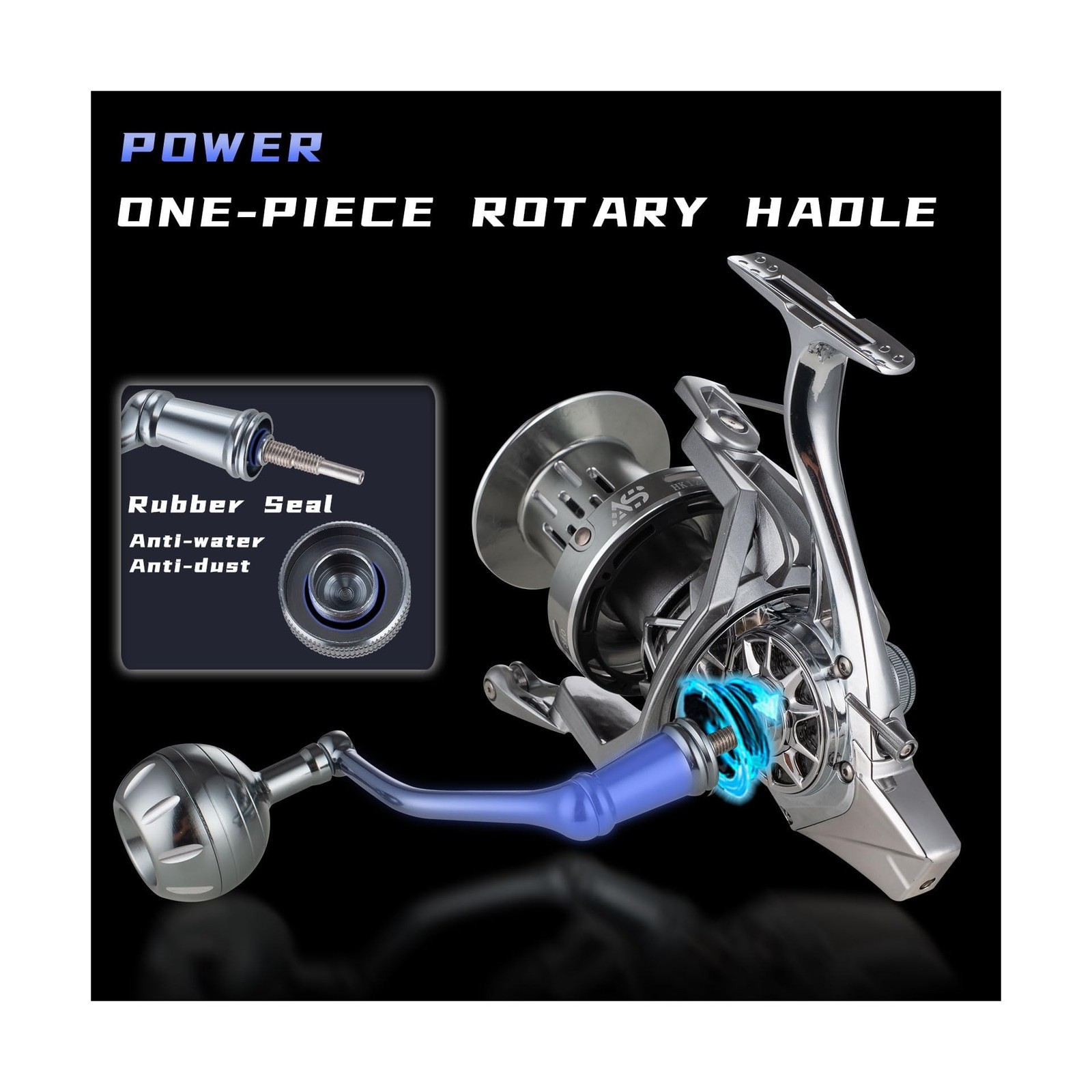 GARRET Spinning Reel, 8000/10000/12000 Aluminum Frame Surf Fishing Reels, Car…
