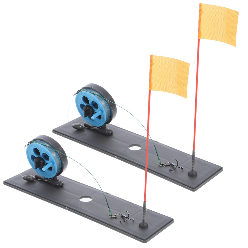2Pcs Practical Ice Fishing Rod Durable ABS Portable Outdoor Winter Fishing Gear