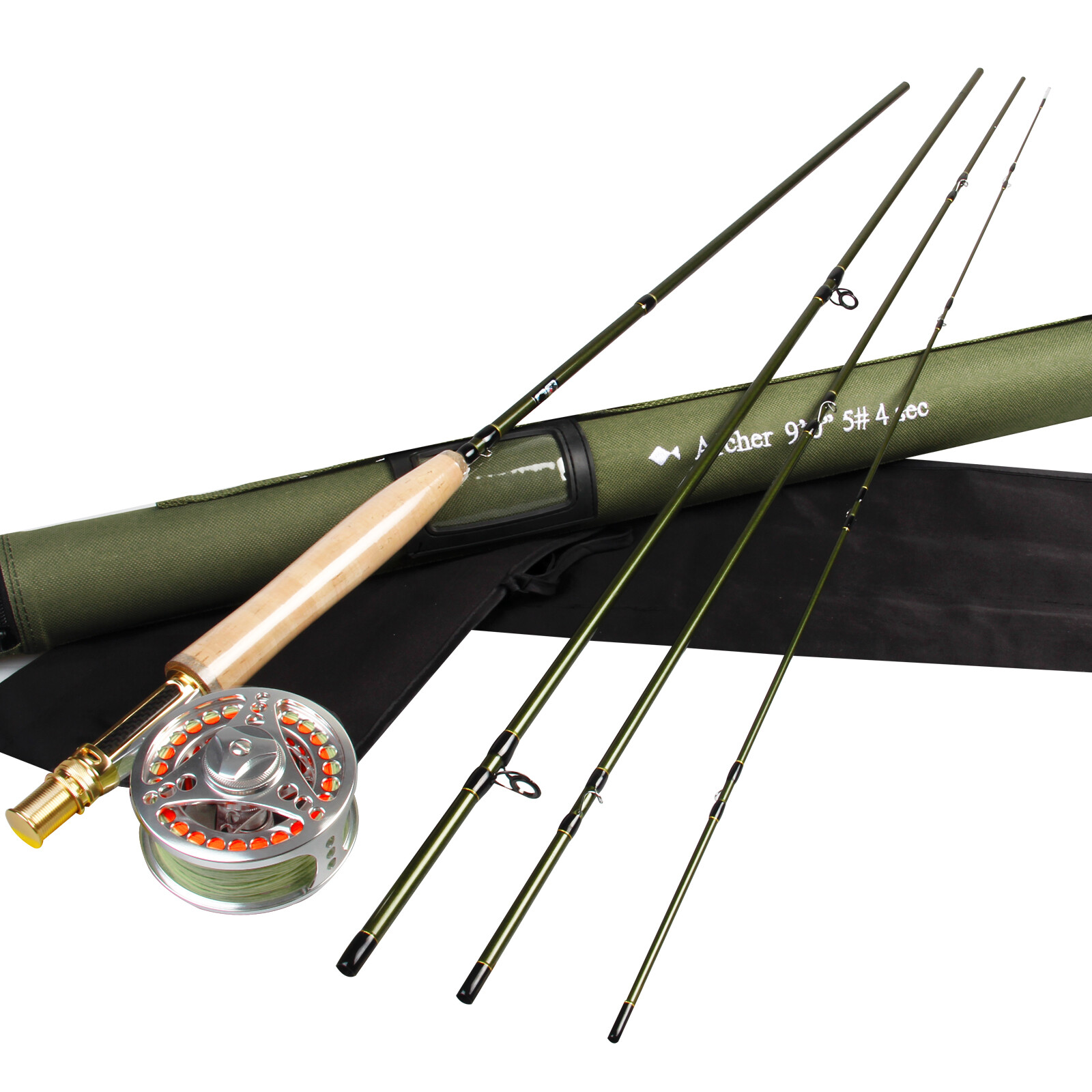 8’4″/9′ Fly Rod 3 5 8WT Fast Action Fly Fishing Rod Fly Reel Fly Line Combo