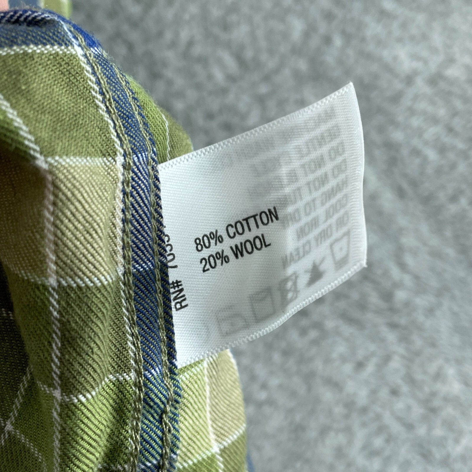 Orvis Mens XL Green & Blue Plaid Button-Up Shirt 4324