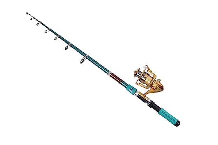 FISHERY HOUSE Microfiber Fishing Rod & Reel Set (240 cm Green) + Free Shipping