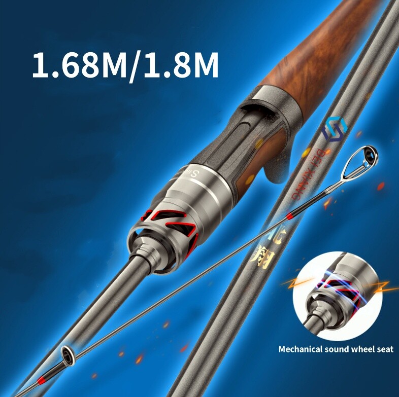 1.68M/1.8M Lure Carbon Fiber Fishing Rod Ultra Light Spinning Casting Rods Pole